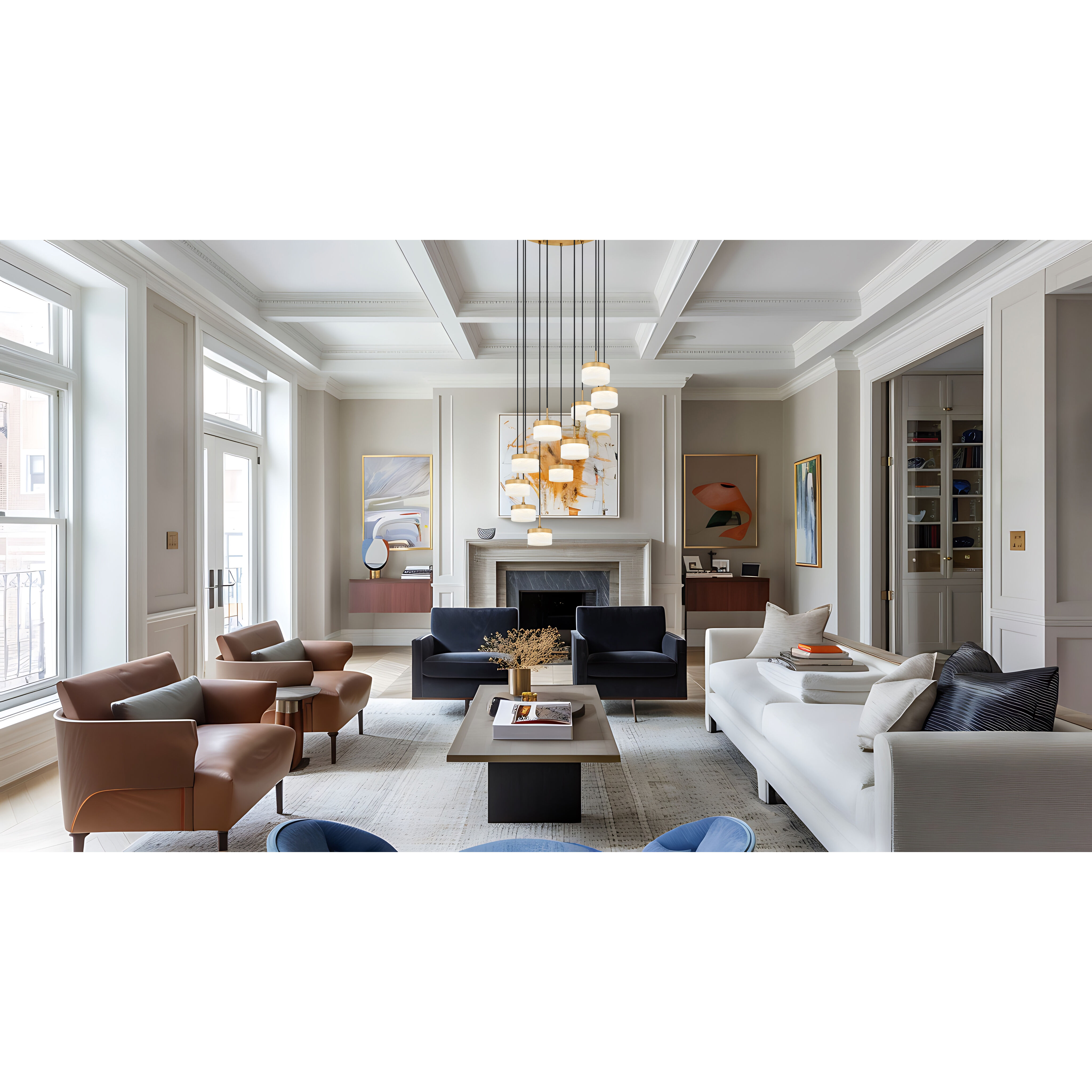 Renaud LED 28 inch Modern Gold Chandelier Ceiling Light