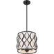 Harden 3 Light 12 inch Matte Black Pendant Ceiling Light