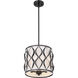 Harden 3 Light 12 inch Matte Black Pendant Ceiling Light