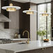 Ludo Pendant Ceiling Light in Matte White and Modern Gold