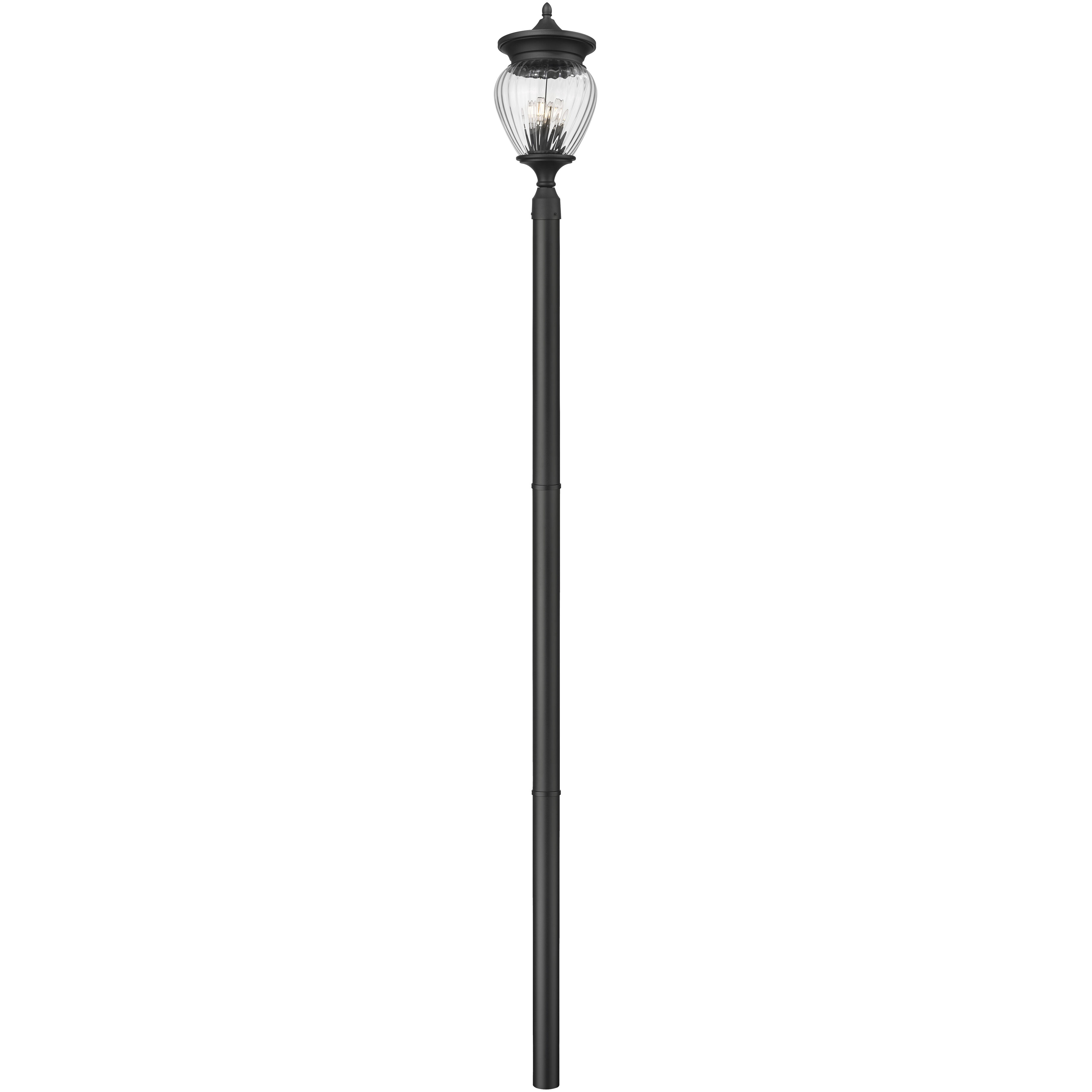 Davina 4 Light 119.25 inch Black Outdoor Post Mounted Fixture in G9