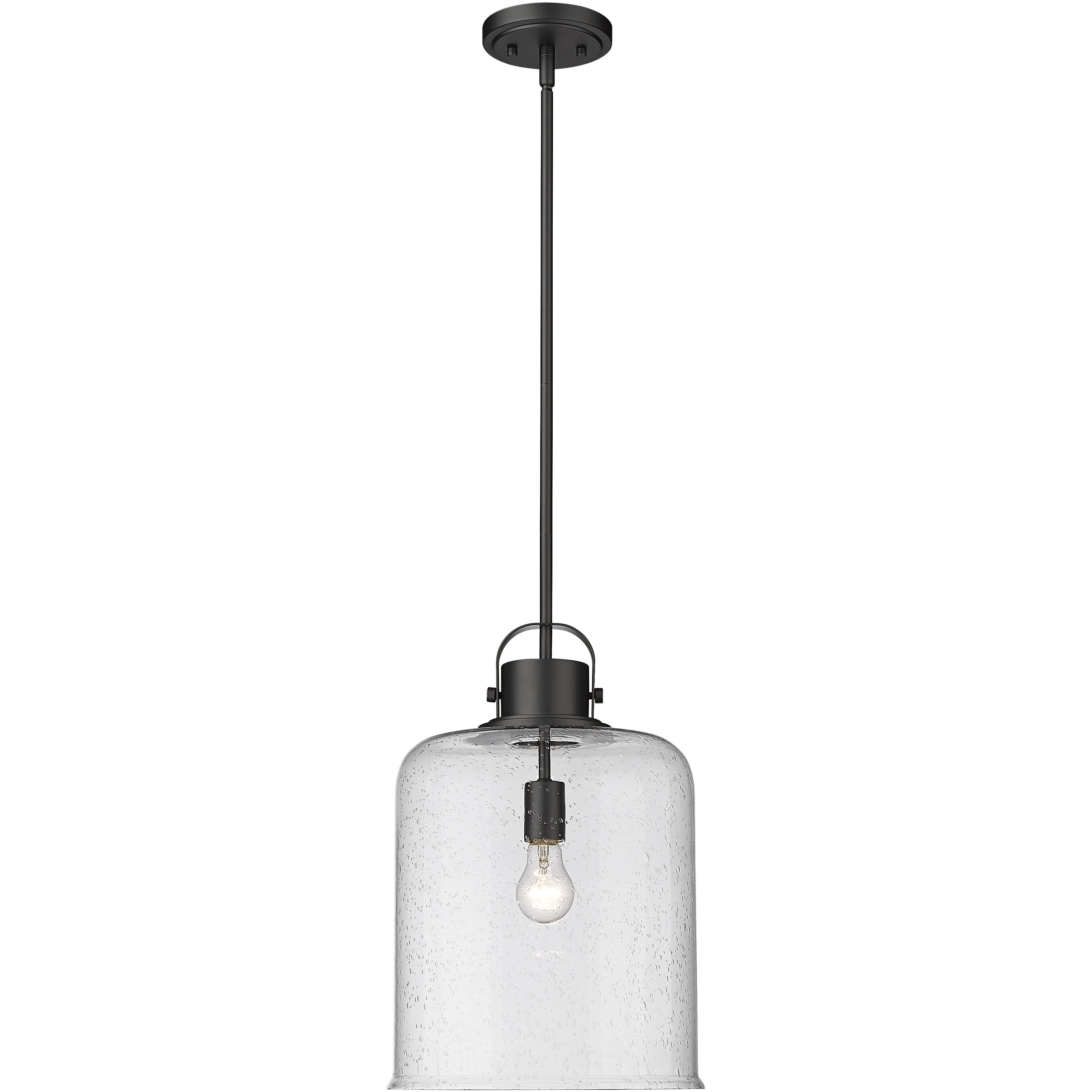Kinsley 1 Light 12 inch Matte Black Pendant Ceiling Light