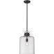 Kinsley 1 Light 12 inch Matte Black Pendant Ceiling Light