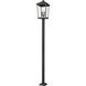 Beacon 4 Light 124.5 inch Black Outdoor Post Mounted Fixture