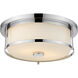 Savannah 2 Light 13.75 inch Chrome Flush Mount Ceiling Light