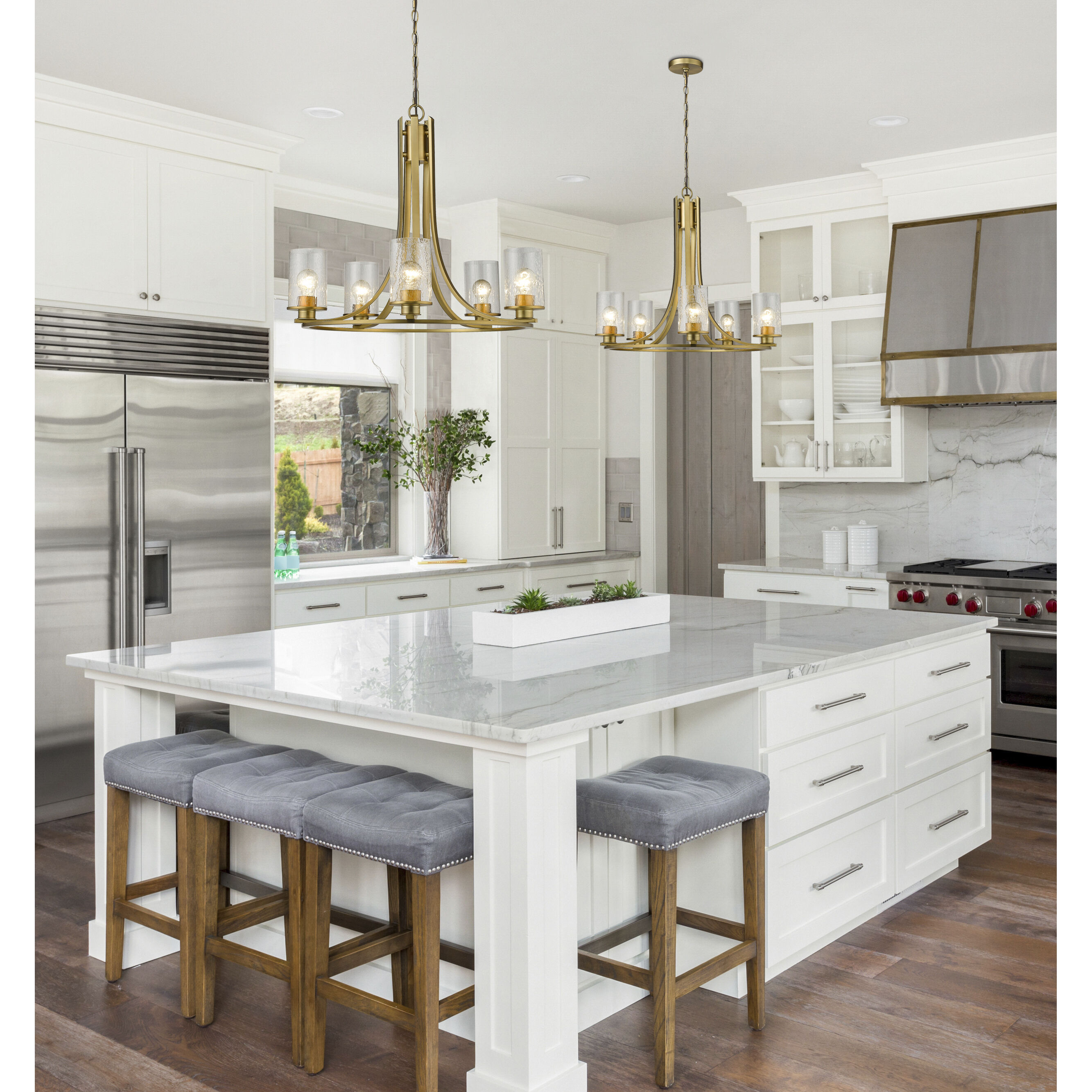 Beckett 5 Light 27 inch Olde Brass Chandelier Ceiling Light