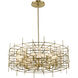 Garroway 9 Light 32 inch Aged Brass Chandelier Ceiling Light