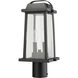 Millworks 2 Light 16.75 inch Black Outdoor Post Mount Fixture