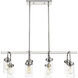 Calliope 8 Light 40 inch Polished Nickel Linear Chandelier Ceiling Light
