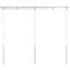 Forest LED 46 inch Chrome Linear Chandelier Ceiling Light in 3, 17, Matte White Steel