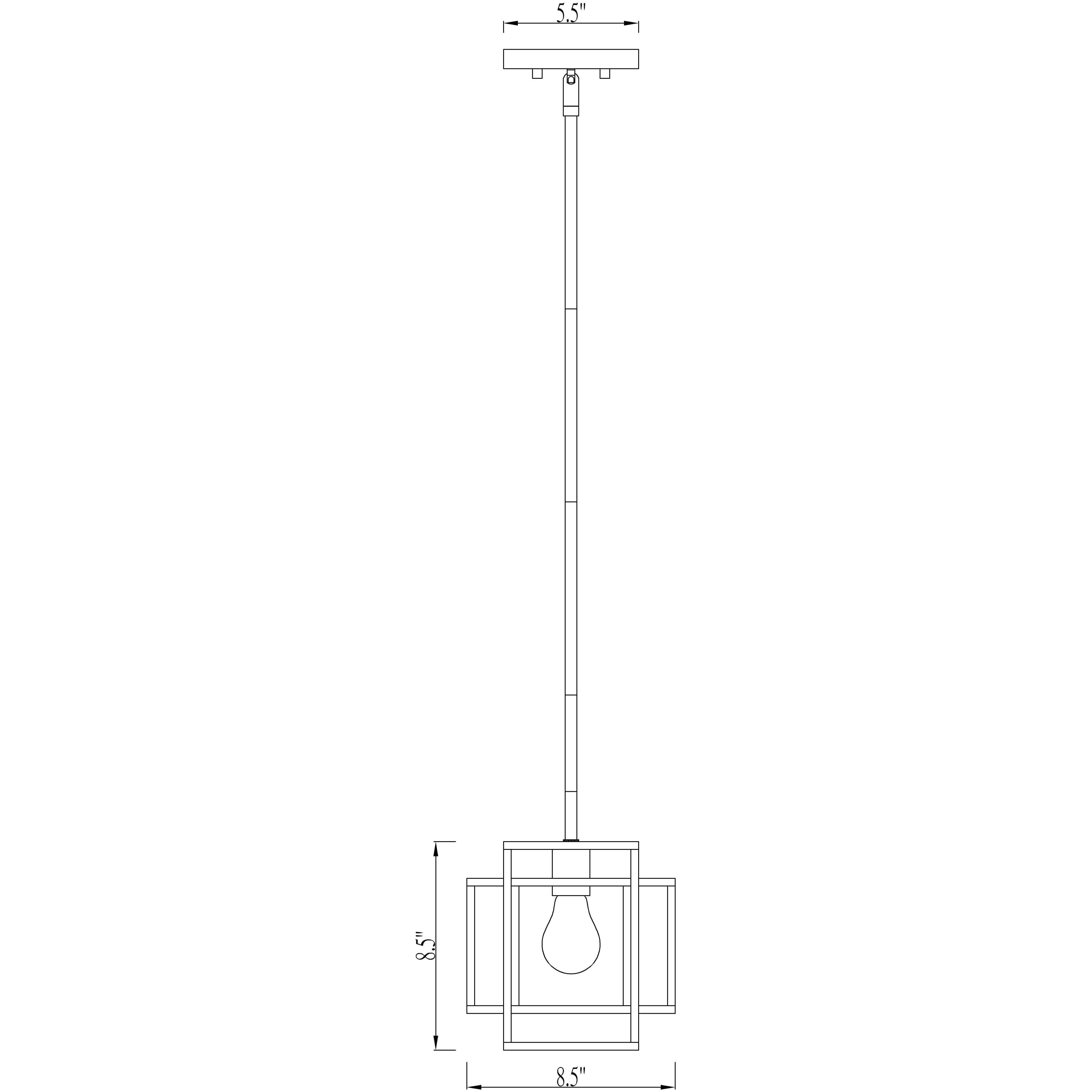 Titania 1 Light 8.5 inch Matte Black Pendant Ceiling Light