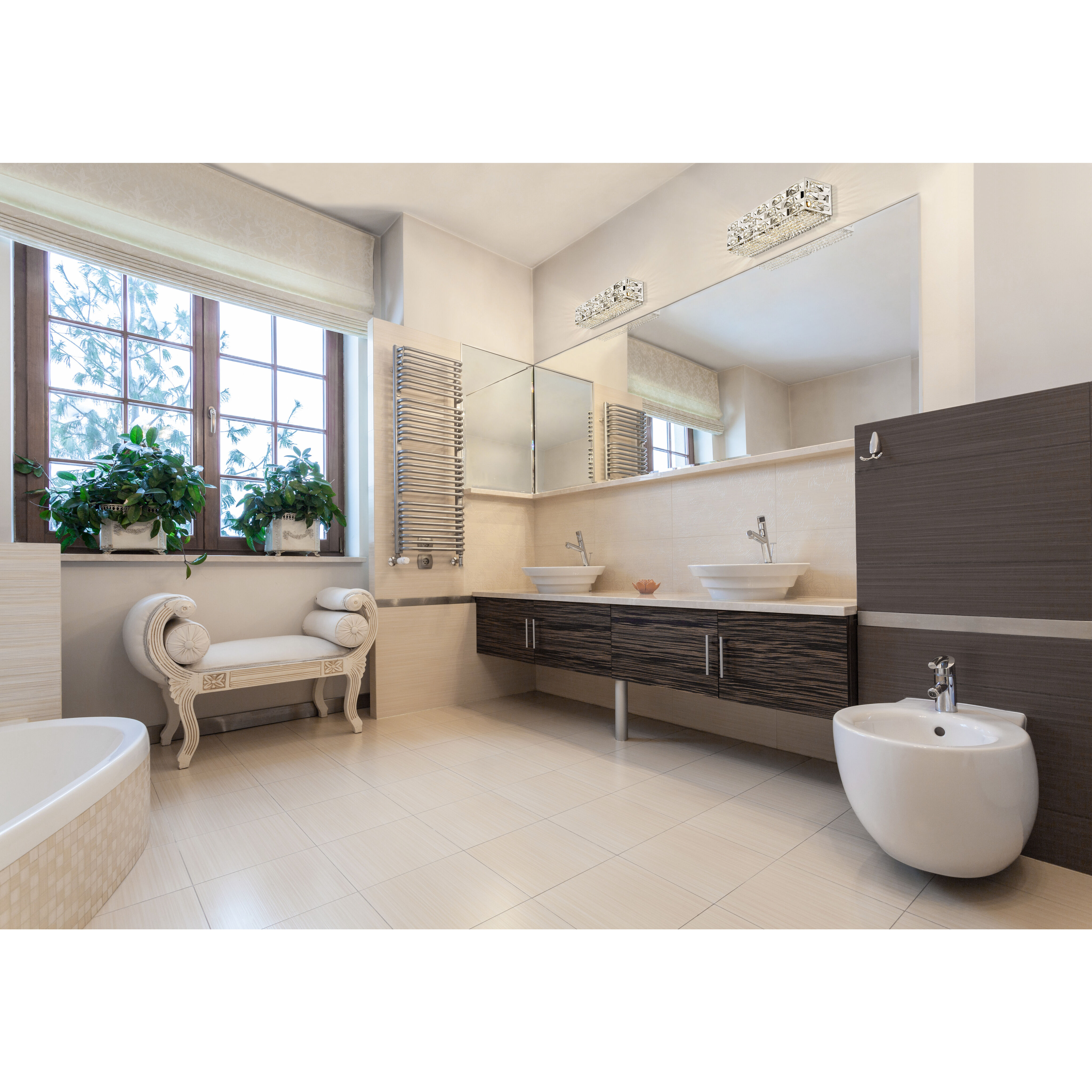 Aludra 4 Light 21 inch Chrome Vanity Wall Light in G9