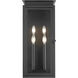 Nova 4 Light 24.5 inch Black Outdoor Wall Light in Clear Glass