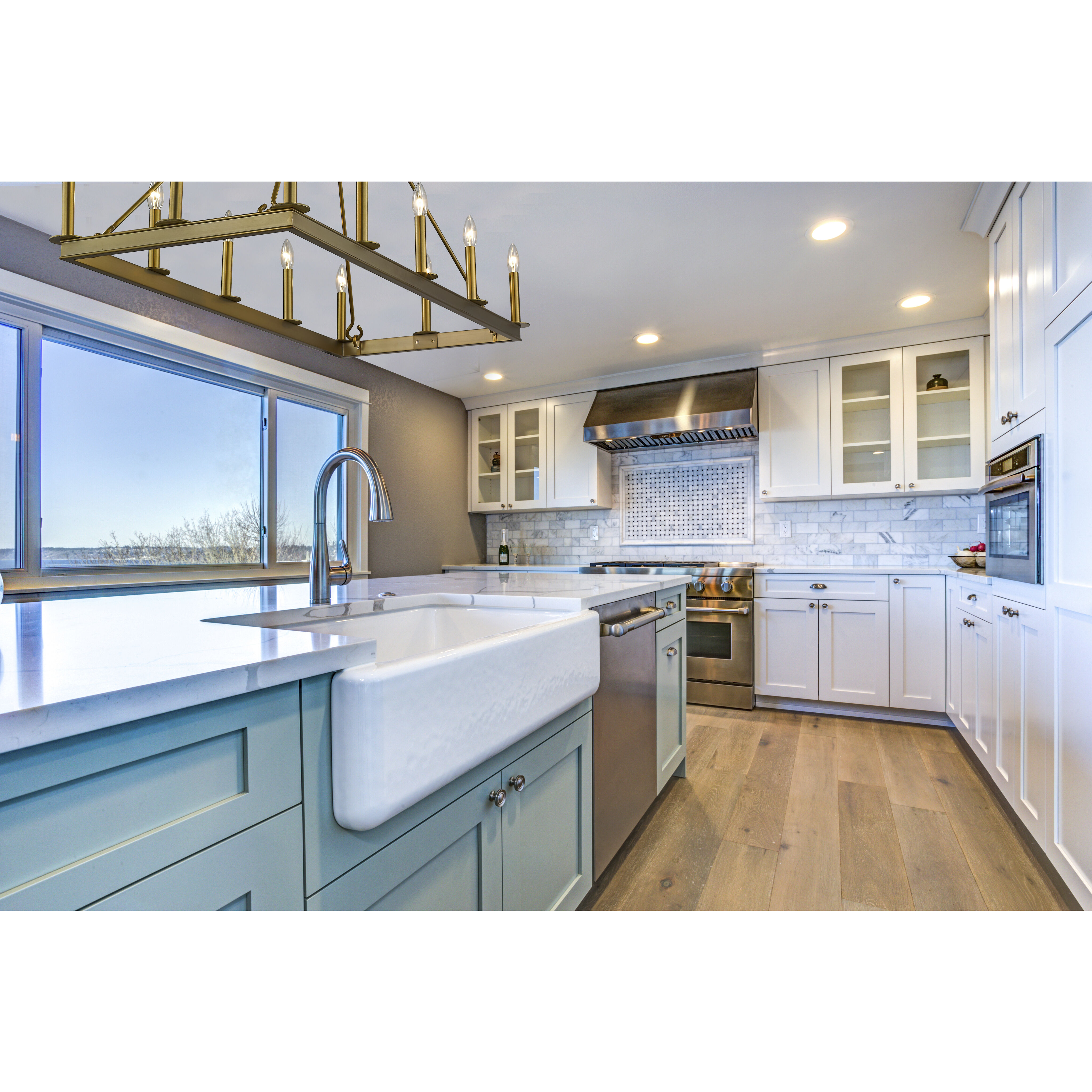 Barclay 12 Light 45 inch Olde Brass Linear Chandelier Ceiling Light