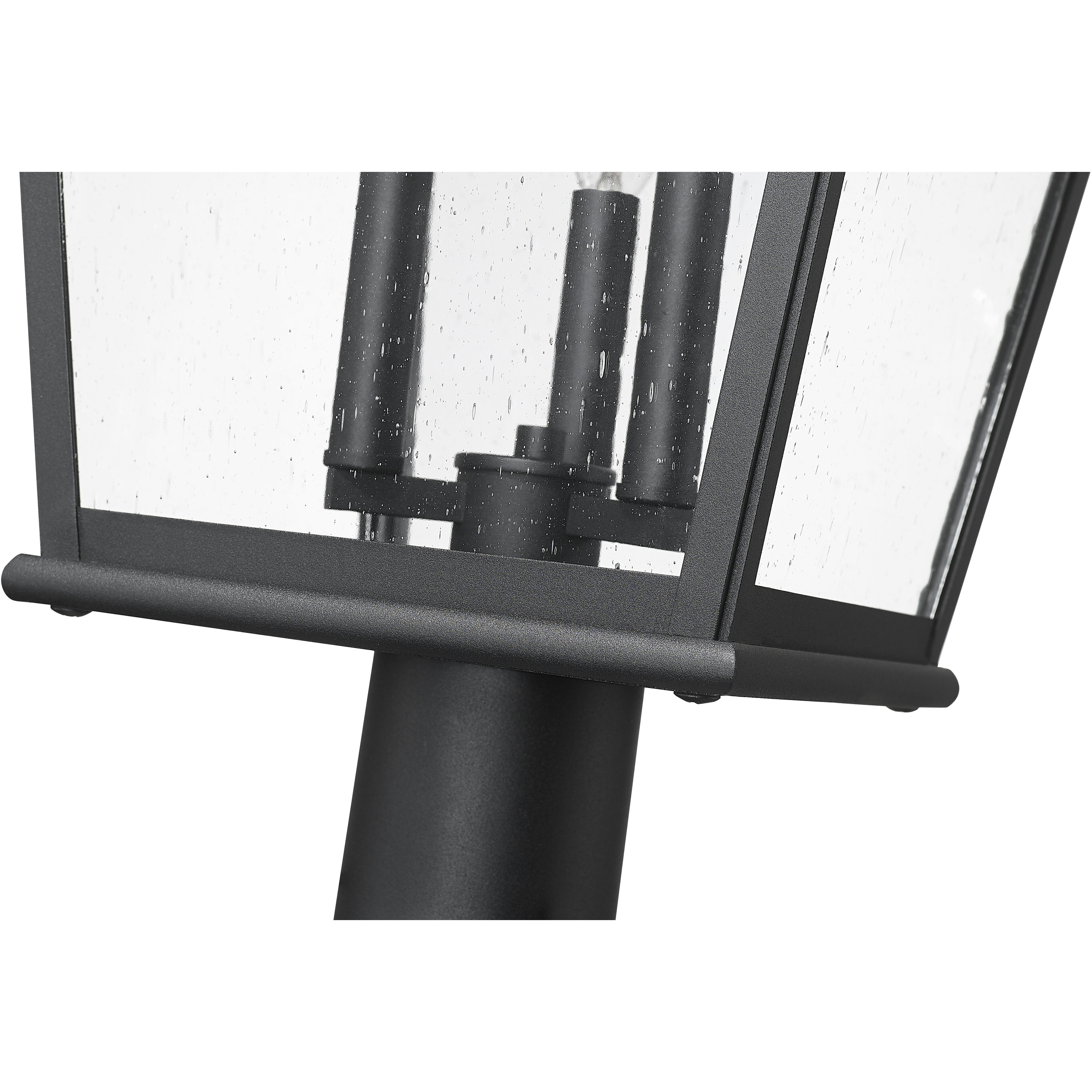 Raphael 3 Light 122 inch Sand Black Outdoor Post Mounted Fixture in Soft Sand Black