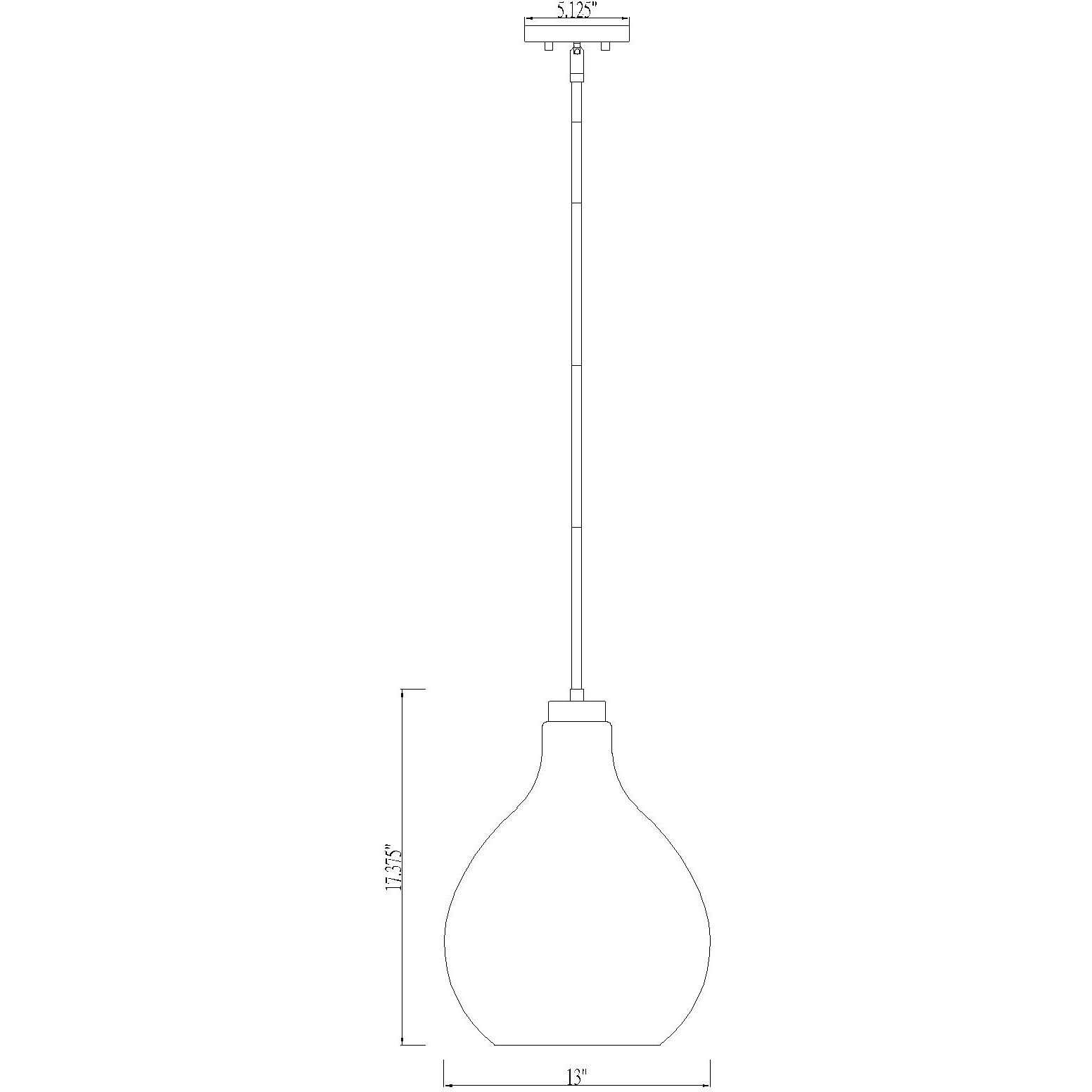 Bon Air 1 Light 13 inch Matte Black Pendant Ceiling Light