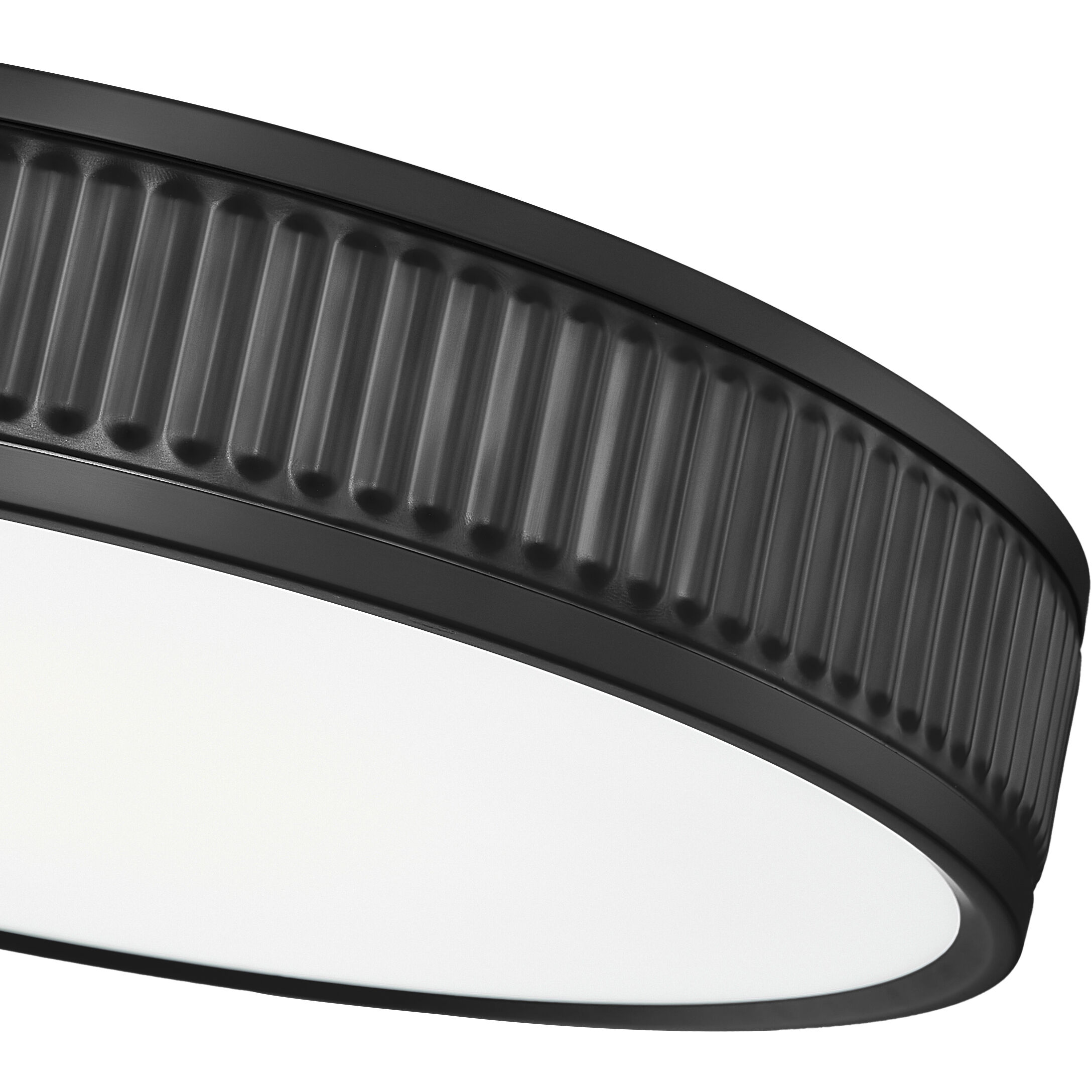 Stari LED 16.75 inch Matte Black Flush Mount Ceiling Light