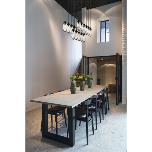 Arden 17 Light 42 inch Matte Black Linear Chandelier Ceiling Light