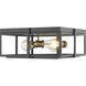 Halcyon 3 Light 15.75 inch Bronze and Heritage Brass Flush Mount Ceiling Light