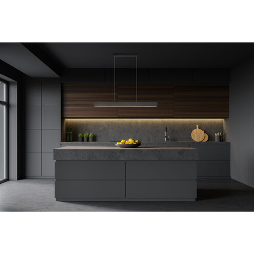 Hudson Linear Chandelier Ceiling Light in Matte Black