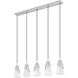 Aimie Linear Chandelier Ceiling Light in Brushed Nickel