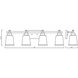 Bohin 4 Light 32 inch Chrome Vanity Wall Light