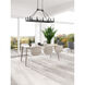 Barclay 12 Light 45 inch Matte Black Linear Chandelier Ceiling Light