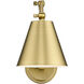 Regent 1 Light 7.5 inch Modern Gold Wall Sconce Wall Light
