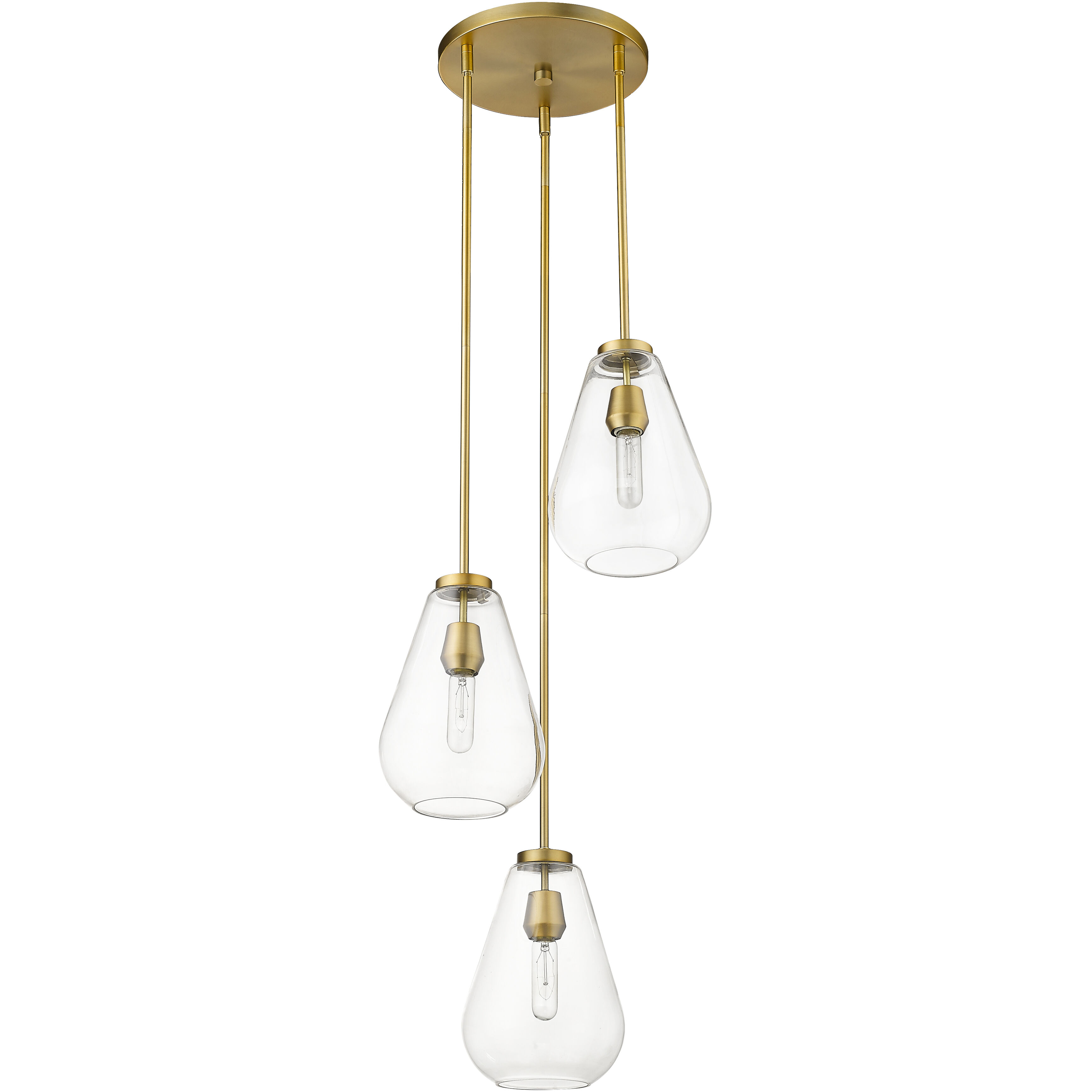 Ayra 3 Light 18 inch Olde Brass Chandelier Ceiling Light