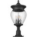 Davina 4 Light 27.25 inch Black Outdoor Pier Mounted Fixture in G9