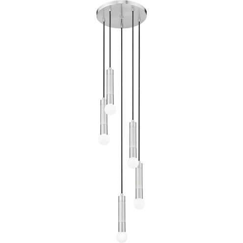 Stari 5 Light 12 inch Brushed Nickel Chandelier Ceiling Light