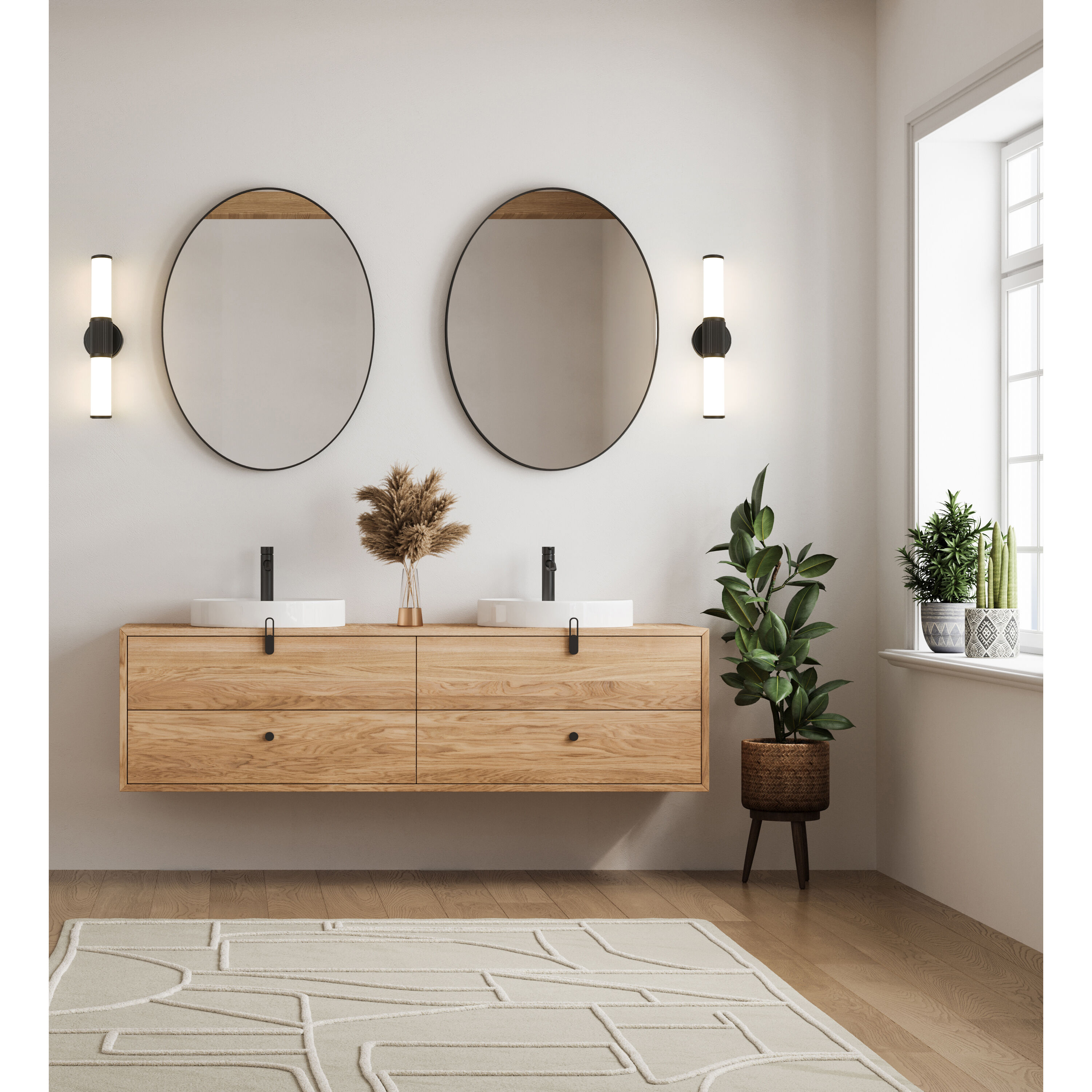 Solange LED 18.5 inch Matte Black Bath Vanity Wall Light