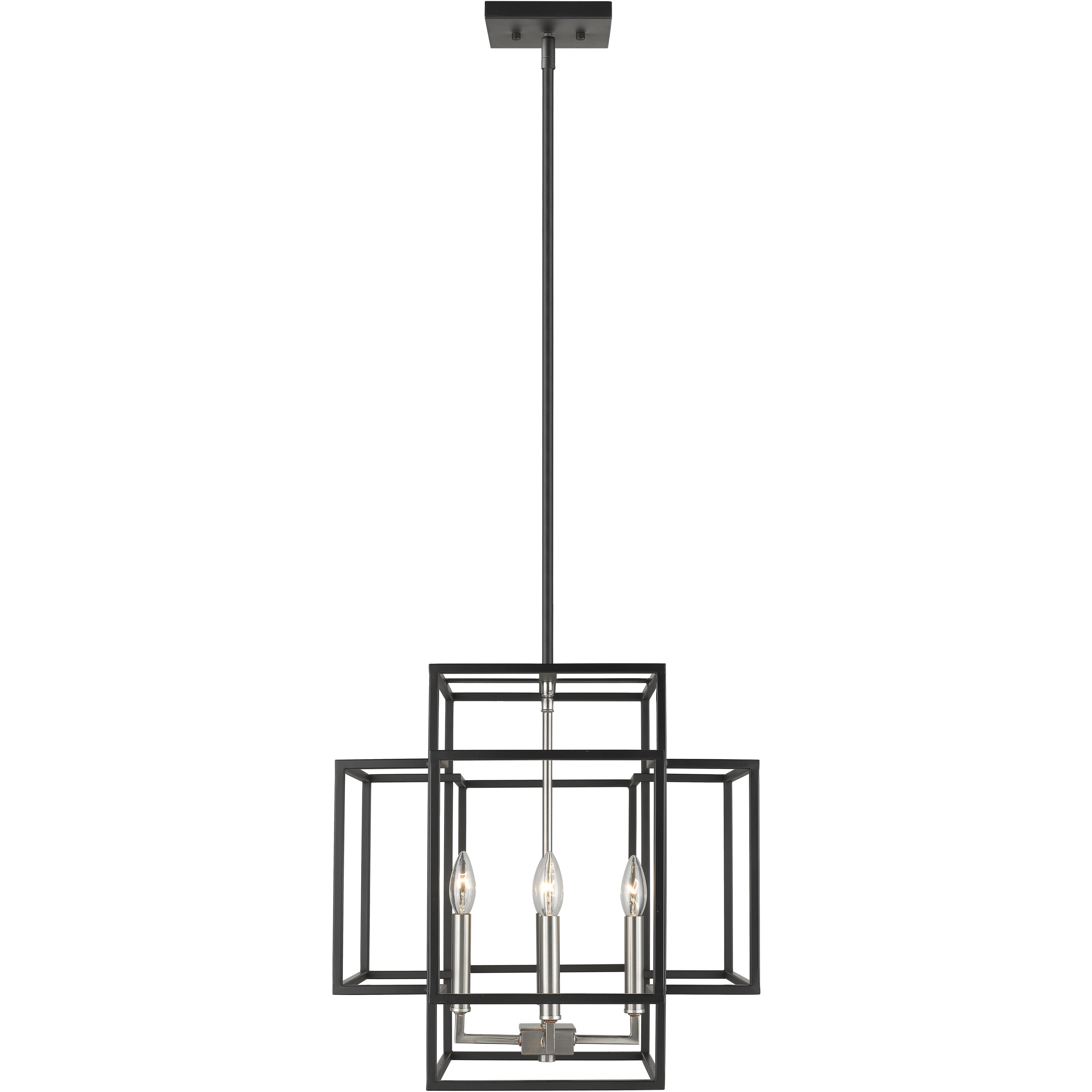 Titania 4 Light 18 inch Black and Brushed Nickel Chandelier Ceiling Light