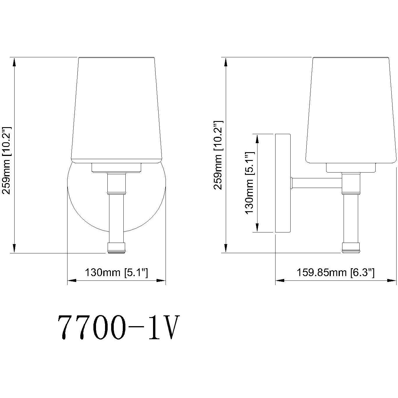Henri Vanity Wall Light in Chrome