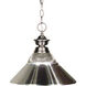 Pendant Lights 1 Light 14 inch Brushed Nickel Pendant Ceiling Light in 3, Clear Ribbed and Brushed Nickel Glass and Steel