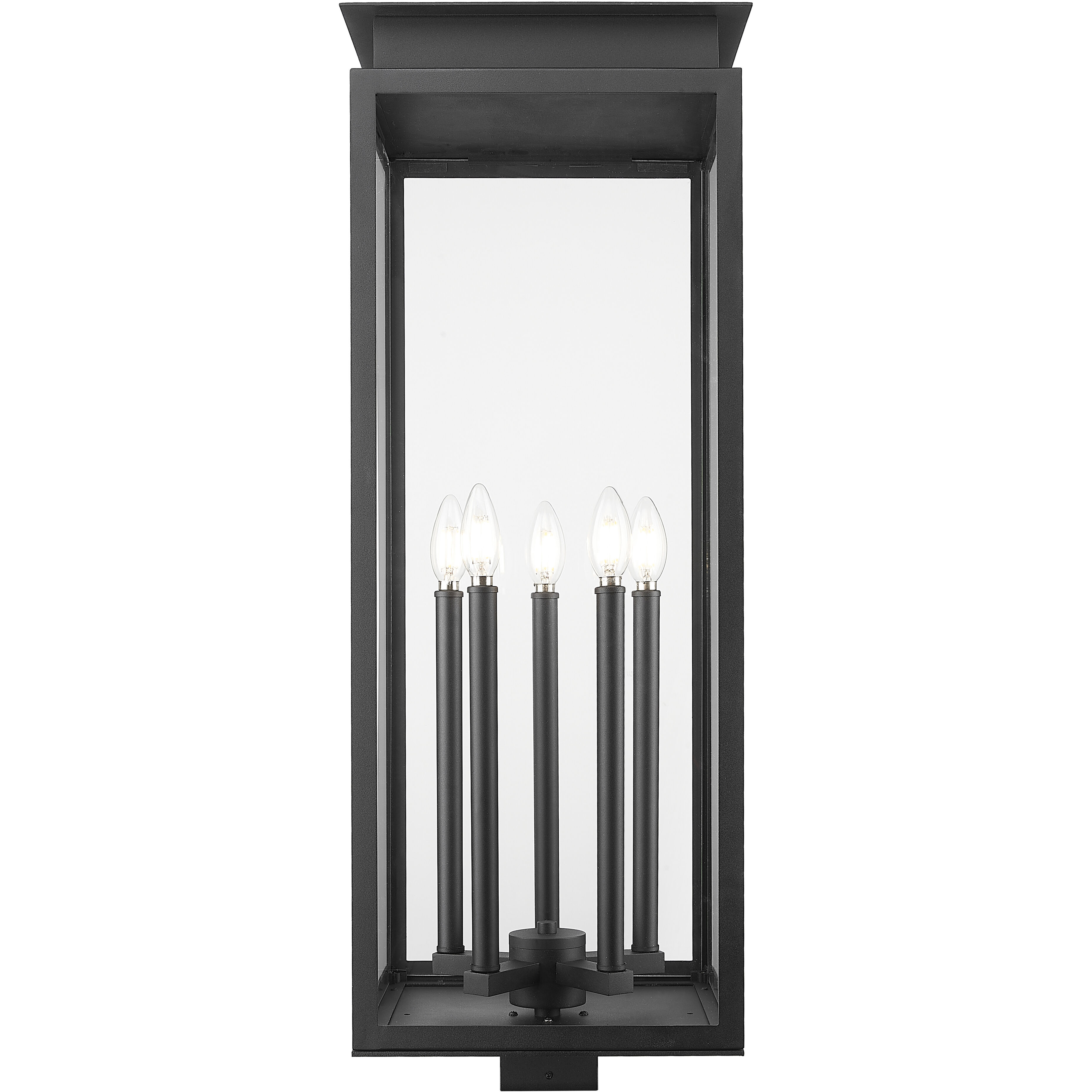 Nova 5 Light 34.25 inch Black Outdoor Post Mount Fixture