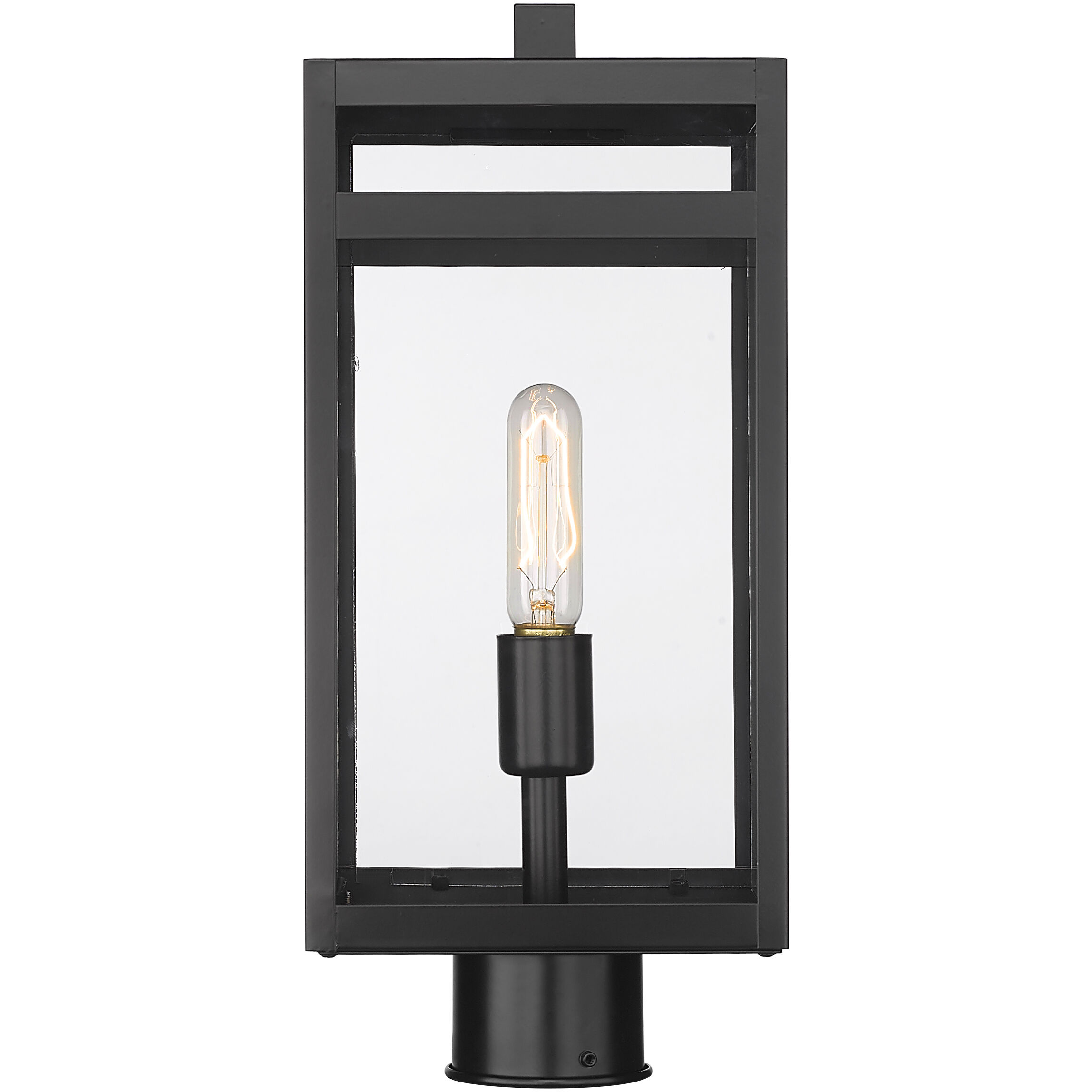 noriページ Z-Lite 596PHMR-BK Nuri 1 Light 17.75 inch Black Outdoor Post