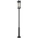 Fortis 3 Light 127 inch Sand Black Outdoor Post Mounted Fixture