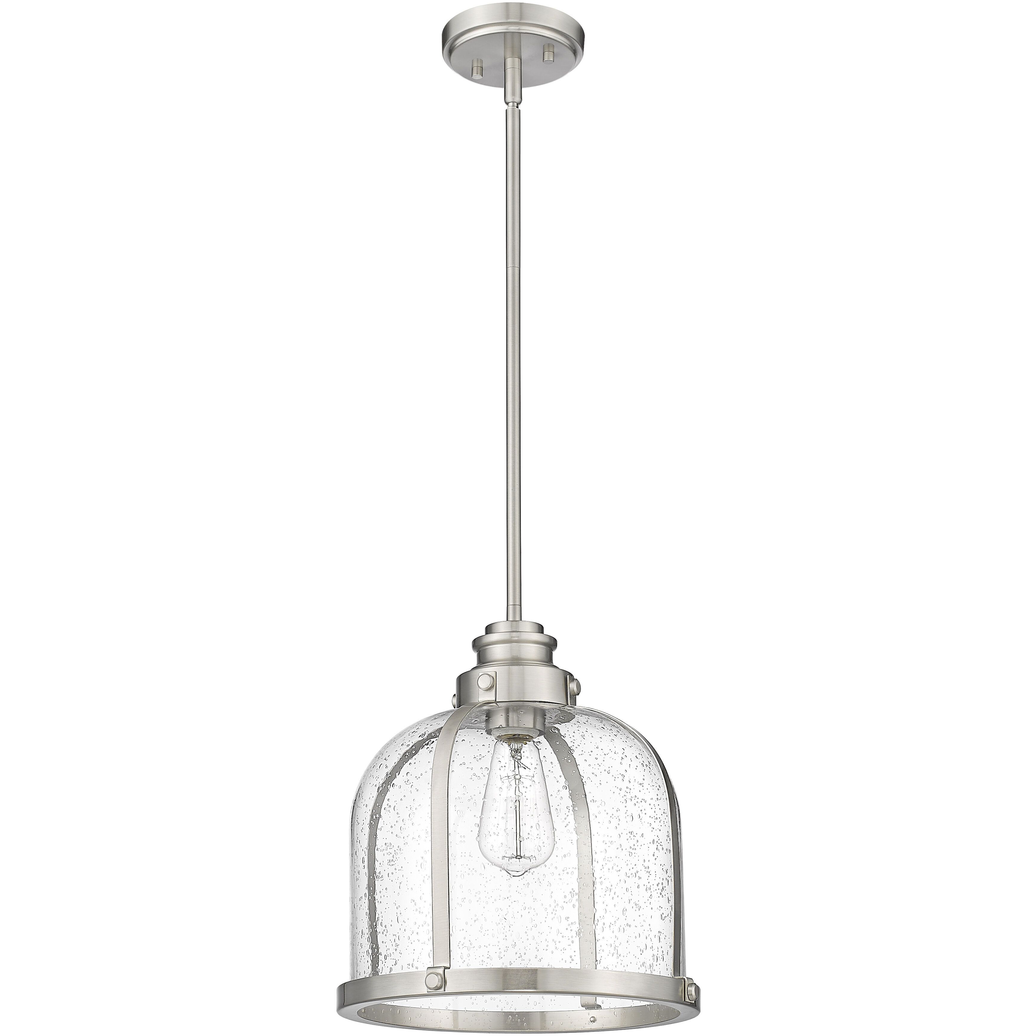 Burren 1 Light 12.25 inch Brushed Nickel Pendant Ceiling Light