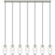 Arden 7 Light 54 inch Brushed Nickel Linear Chandelier Ceiling Light