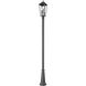 Gannon 3 Light 120.75 inch Black Outdoor Post Mounted Fixture