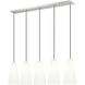 Farrell 5 Light 42 inch Brushed Nickel Linear Chandelier Ceiling Light