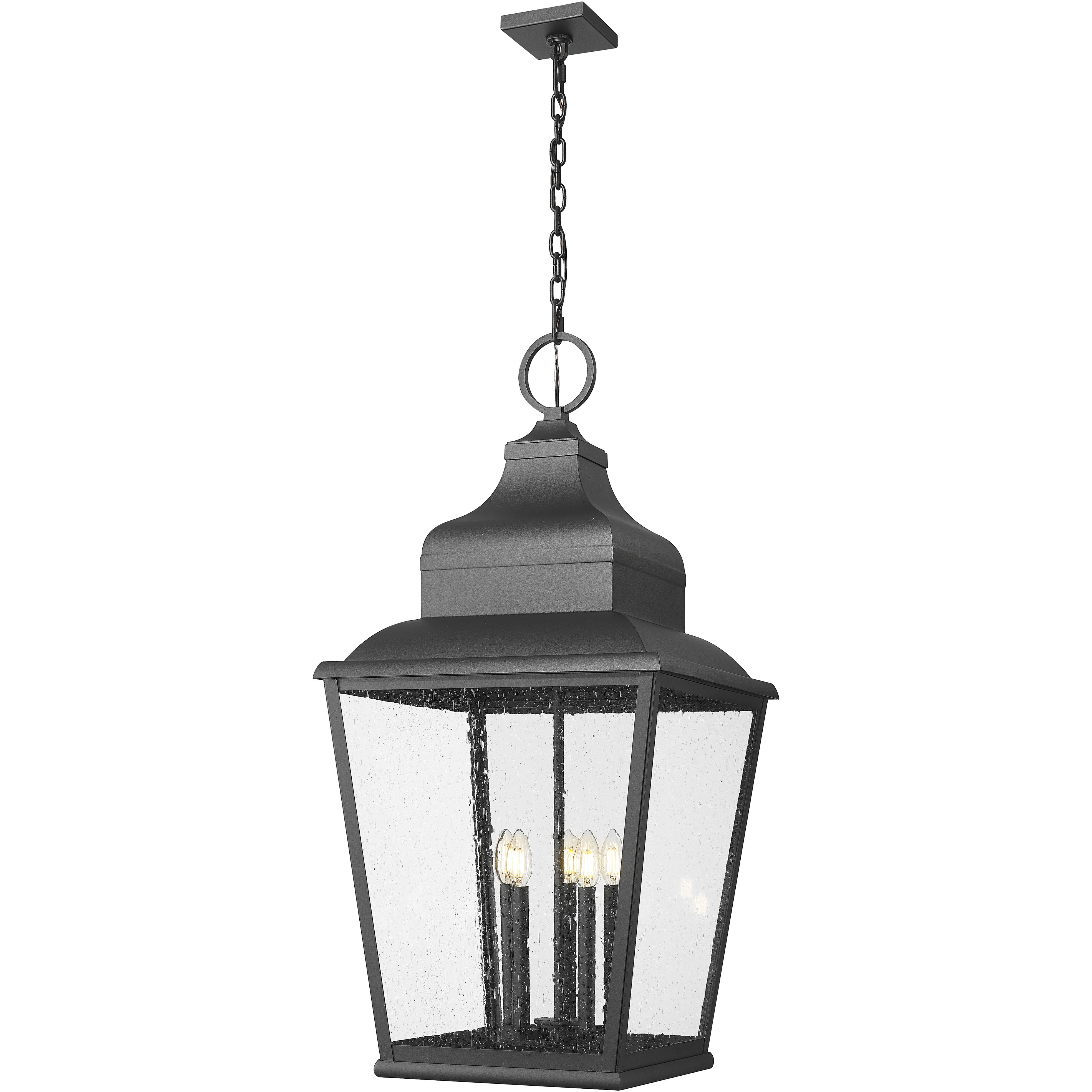 Raphael 5 Light 18 inch Sand Black Outdoor Chain Mount Ceiling Fixture in Soft Sand Black