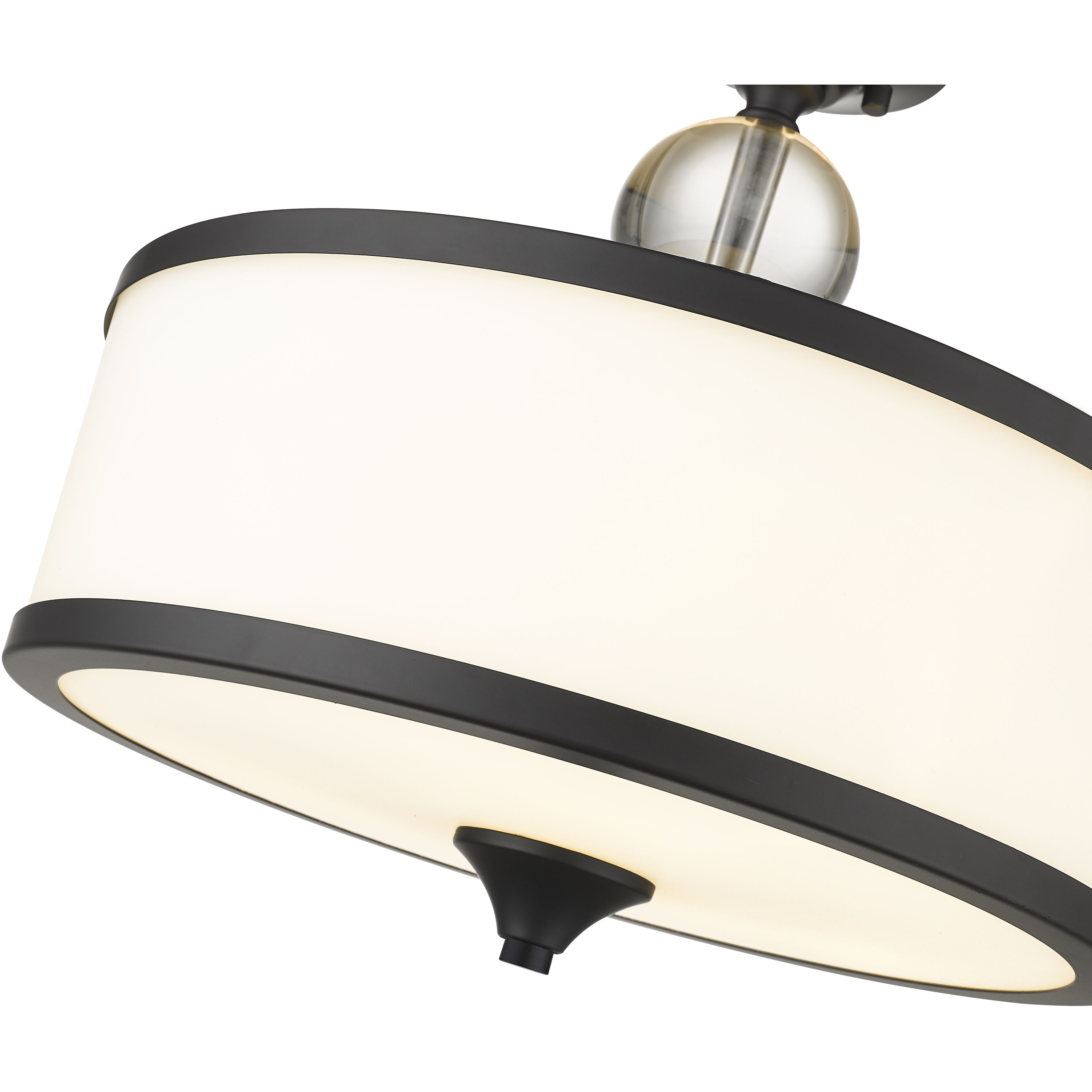 Cosmopolitan 3 Light 15.75 inch Matte Black Semi Flush Mount Ceiling Light