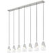 Aimie Linear Chandelier Ceiling Light in Brushed Nickel