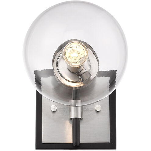 Parsons 1 Light 6 inch Matte Black/Brushed Nickel Wall Sconce Wall Light