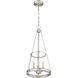 Prescott 3 Light 12 inch Brushed Nickel Pendant Ceiling Light