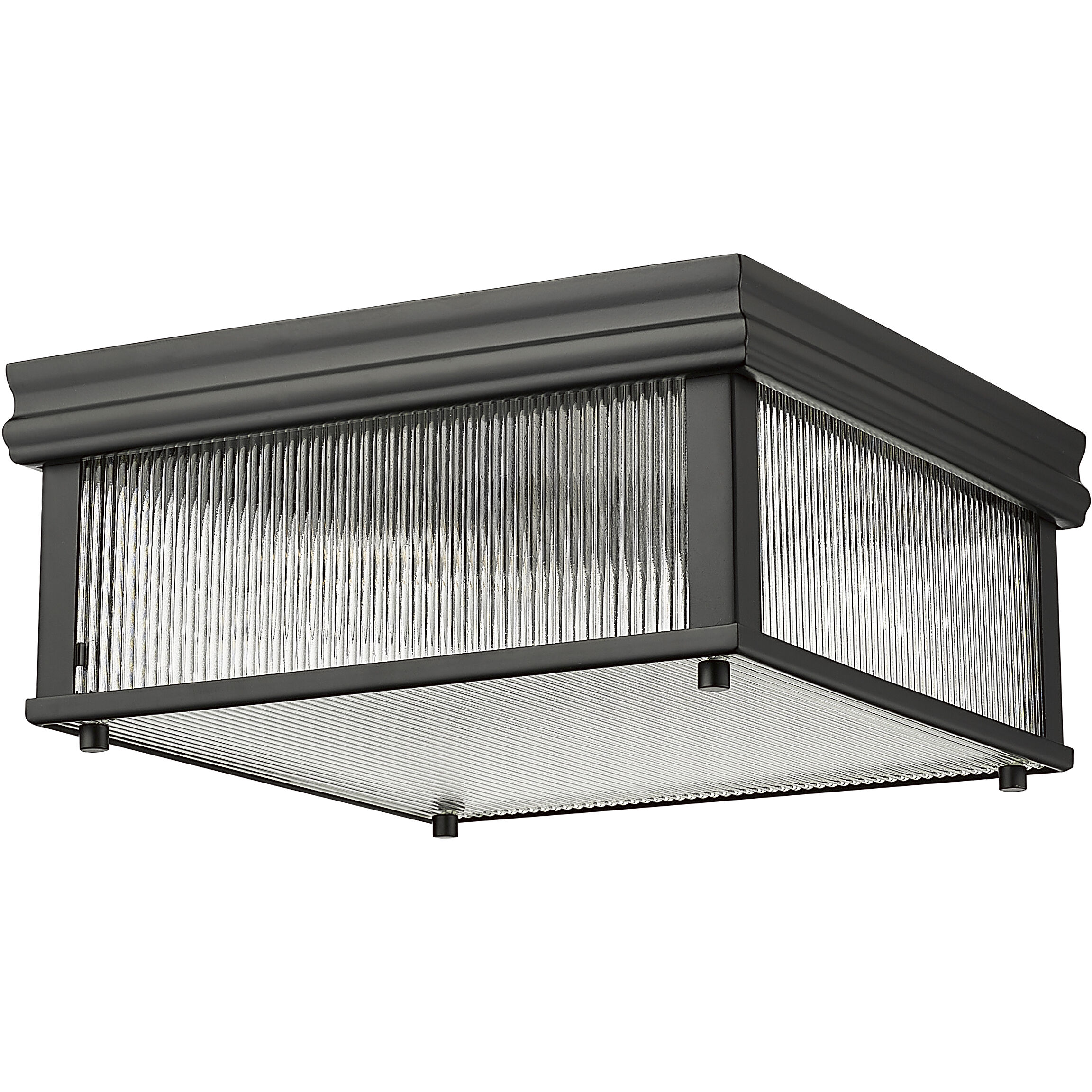 Carnaby 2 Light 13 inch Matte Black Flush Mount Ceiling Light