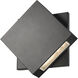 Quadrate LED 9.25 inch Black Outdoor Wall Light
