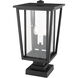 Seoul 2 Light 20.75 inch Black Outdoor Pier Mounted Fixture